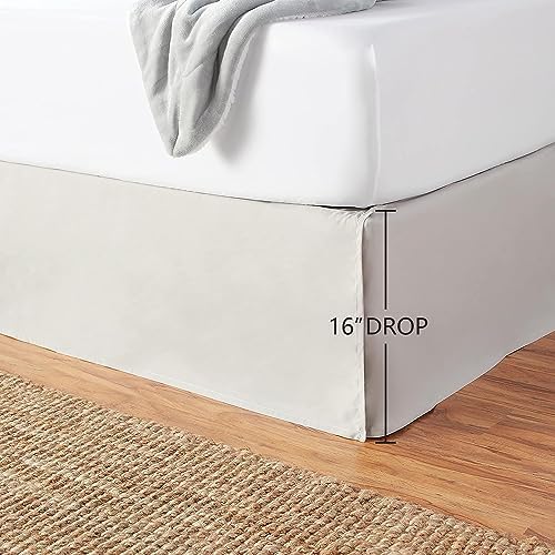 Amazon Basics Full Light Grey Bed Skirt