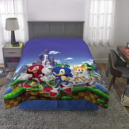 Franco Kids Bedding Super Soft Microfiber Reversible Comforter TwinFull Sonic The Hedgehog
