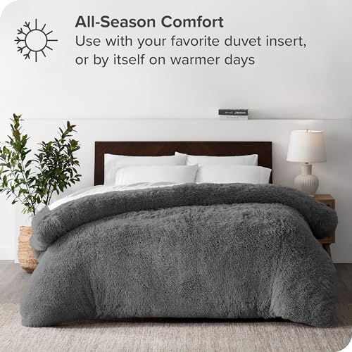 Bare Home Shaggy Fleece Duvet Cover Twin XL