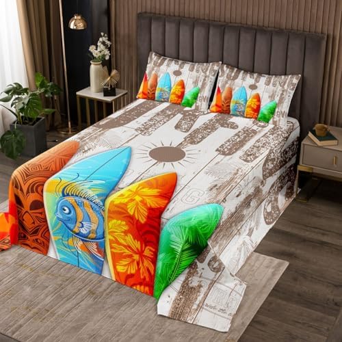 Homewish Surfboard Coverlet Set Queen Size 1