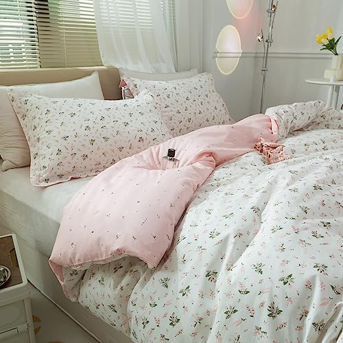 AMWAN Floral Duvet Cover Queen Set
