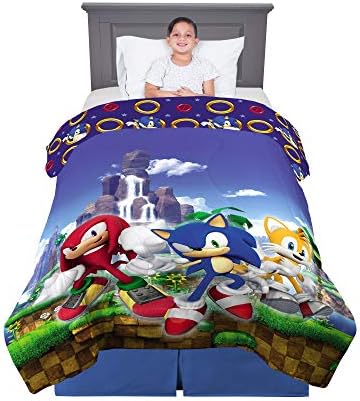 Franco Kids Bedding Super Soft Microfiber Reversible Comforter TwinFull Sonic The Hedgehog