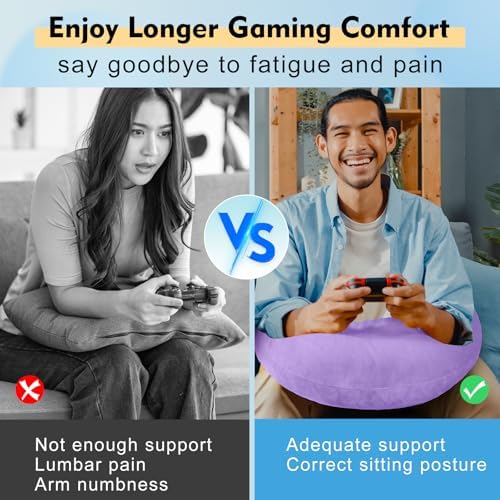Vamorry Ergonomic Arm Support Pillow for Gaming Reading Crocheting
