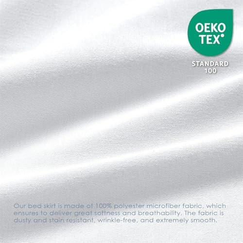 FreshCulture Queen Bed Skirt with Elastic Wrap 1
