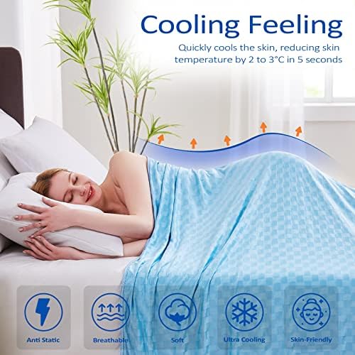 Topcee Cooling Blanket 50x70 Inches Double-Side Bed Throw