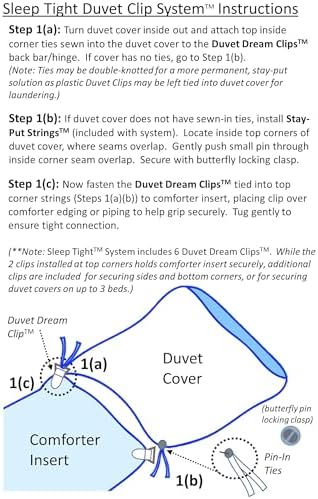 Duvet Clips for Secure Inserts - 12-Piece Set