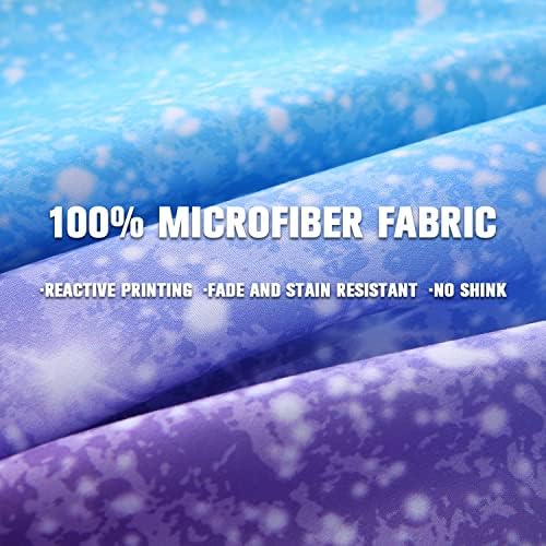 JQinHome Glitter Comforter Set Twin Size Blue Purple