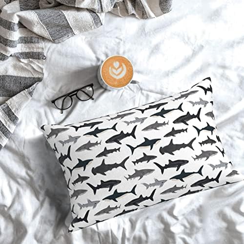 LBHH Nautical Shark Pillowcase for Travel 14x20 in