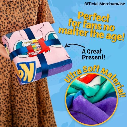 Pokemon Soft Fleece Bed Blanket - 51 x 59 Inches