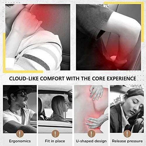 WAQIA Car Seat Neck Pillow with Memory Foam and Removable Cover