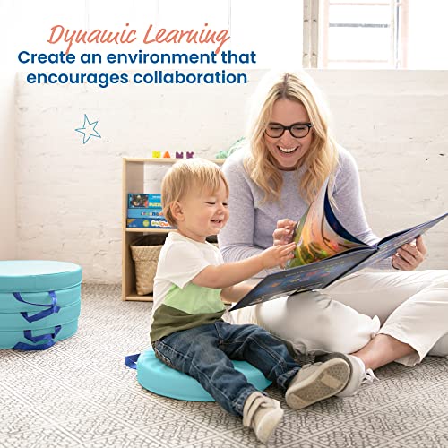 ECR4Kids Floor Cushions 6-Piece Set Soft Flexible