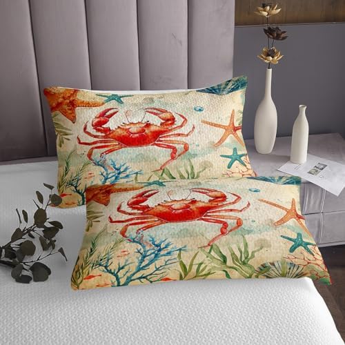 Erosebridal Marine Life King Bedspread Set