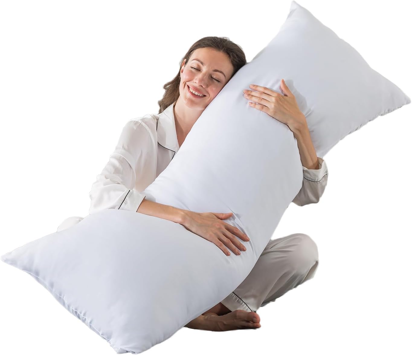 BedTreat Full Body Pillow Insert - 20 X 54 White