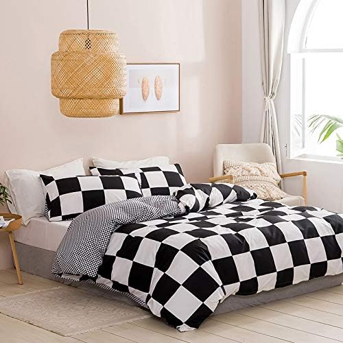 Erosebridal Buffalo Check Duvet Cover Set Queen