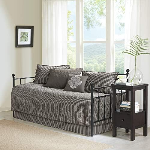 Madison Park Reversible Daybed Cover Set - 6 Piece with Shams and Bedskirt
