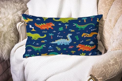 Rumkim Dinosaur Throw Pillow Covers 12x20 Inch