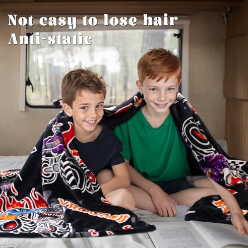 AISDE Glow in The Dark Truck Blanket for Boys 60x50