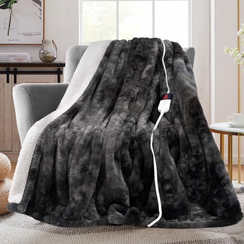 MAXEVE 6 Heat Level Electric Throw Blanket