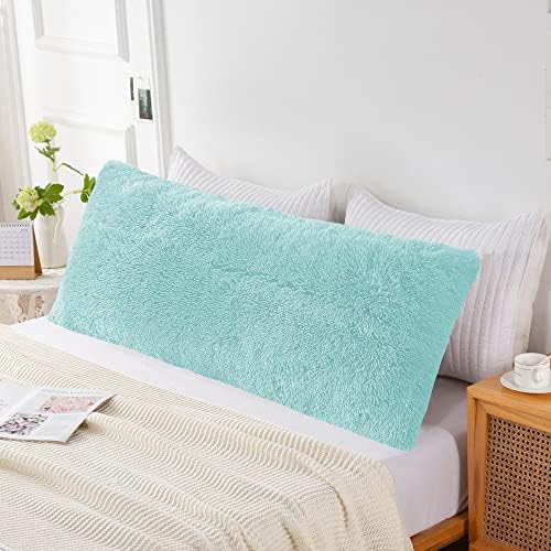 ROLJZTY Body Pillow Cover with Zipper - Aqua Blue