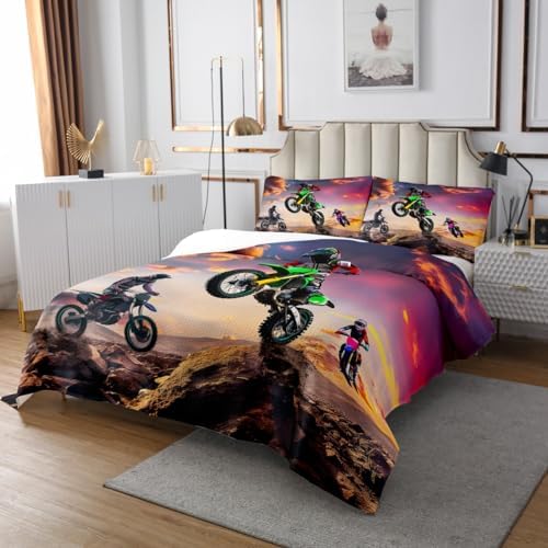 Erosebridal Motorbike Bedspread Quilt Set for Kids 1