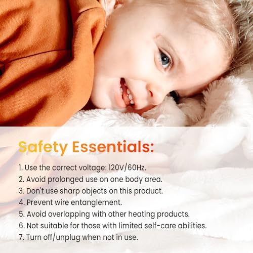 WOOMER Electric Heated Throw Blanket with 4 Heating Levels 1