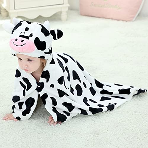 Arkwida Baby Hooded Towel with Hood Flannel Blanket for Kids