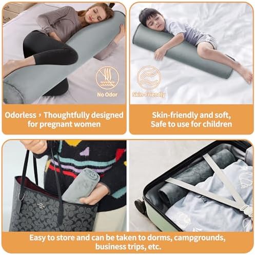 EULANT 2 Pack 35Inch Inflatable Body Pillow for Kids and Adults