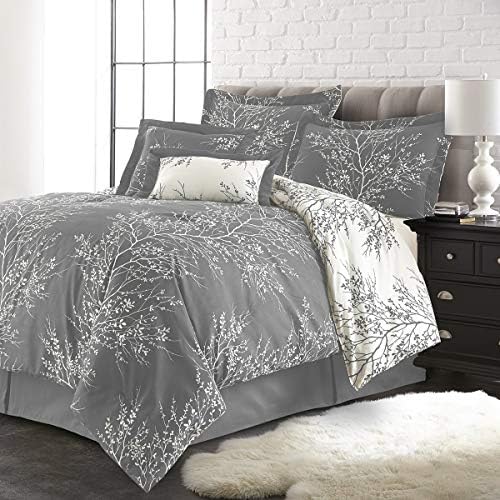Spirit Linen King Bed in a Bag 6-Piece Reversible Bedding Set