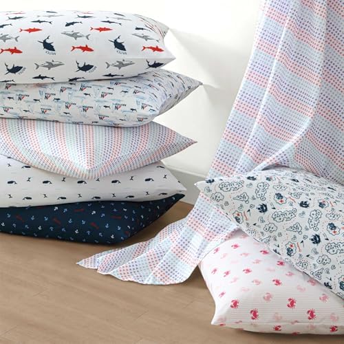 Nautica Kids Twin XL Sheet Set - Axton Crab Pink