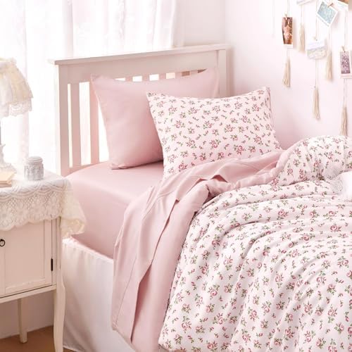 Wake In Cloud Coquette Duvet Cover Set Pink Floral
