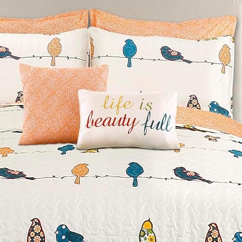Lush Decor Rowley Birds Reversible Quilt Set