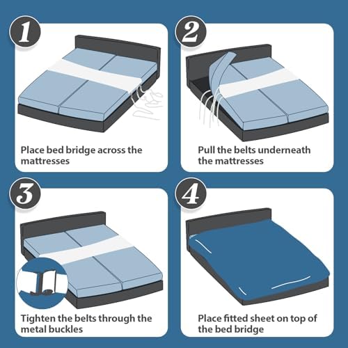 Teenyyou 95 x 27 Twin to King Bed Converter Bridge