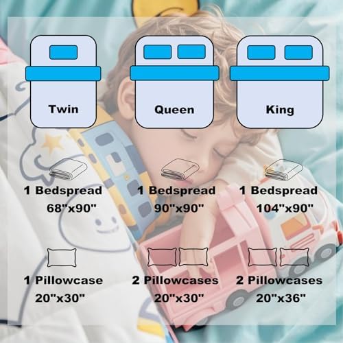 Erosebridal Cartoon Monkey Queen Quilt Set 1