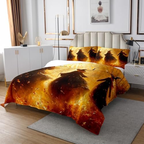 Erosebridal Halloween Witches Bedspread Set King Size