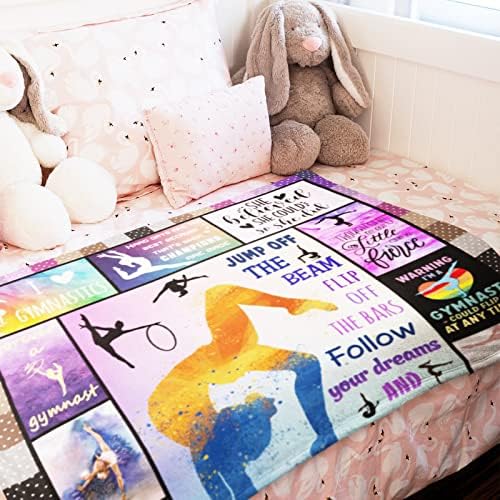 Gymnastics Theme Blanket 50x40 for Girls
