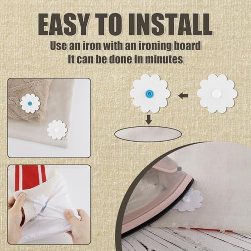 20 Pcs Duvet Snaps for Comforter Stability