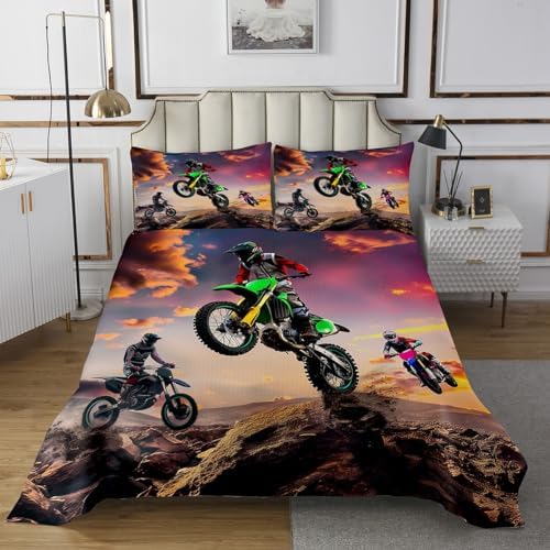 Erosebridal Motorbike Bedspread Quilt Set for Kids 1