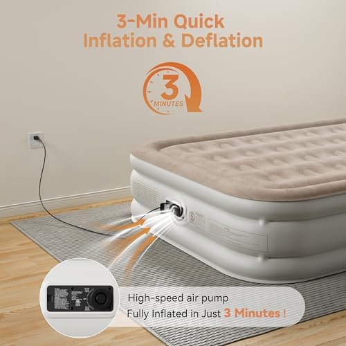 Sebor Air Mattress Twin with Built-in Pump 18 Inch 1
