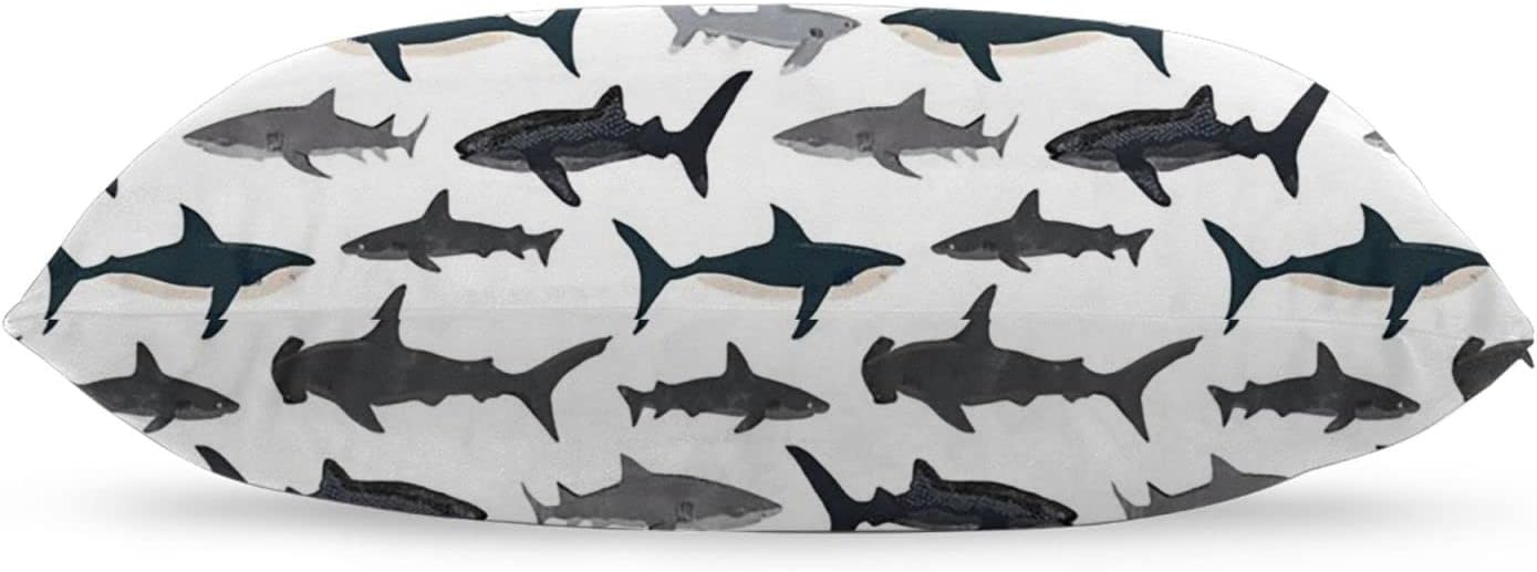 LBHH Nautical Shark Pillowcase for Travel 14x20 in