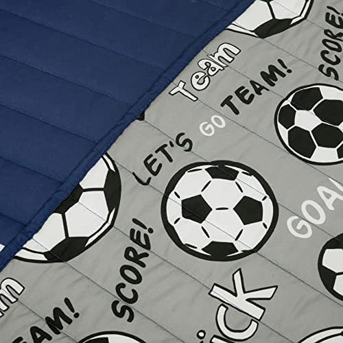 Lush Decor Soccer Game Reversible Quilt Set 5 Piece