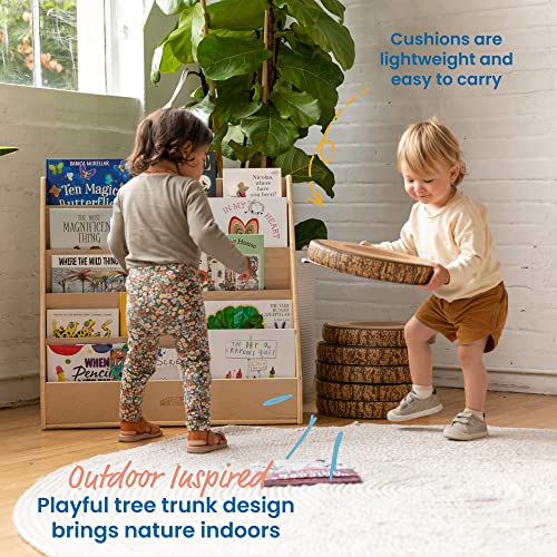 ECR4Kids Tree Floor Cushions 6-Pack Chocolate