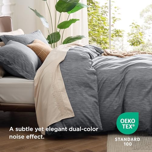 Bedsure Duvet Cover King Size - 3 Piece Set with Zipper Closure