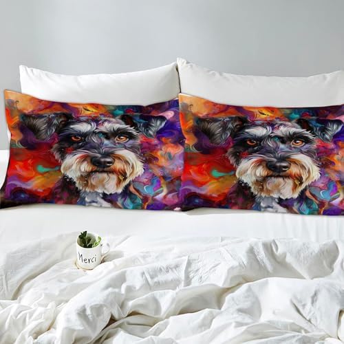 Custom 3D Print Dog Duvet Cover Set for Kids