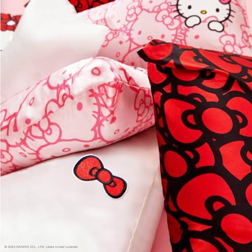 Kitsch x Hello Kitty Pink Kitty Faces Satin Pillowcase