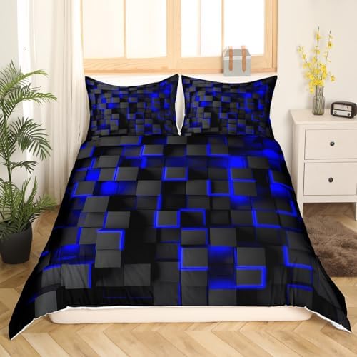 Feelyou Duvet Cover Set with Blue Black 3D Print Design