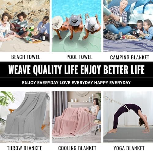 Genovega Lightweight Summer Throw Blanket Queen Size