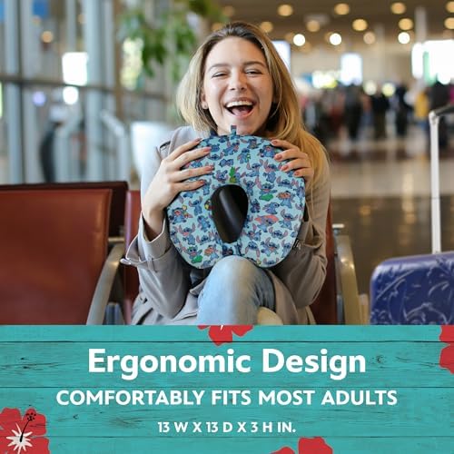 Disney Stitch Travel Neck Pillow for Kids - Blue