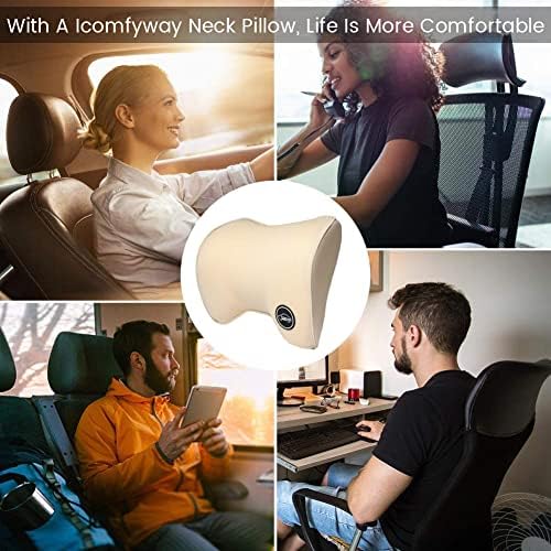 ICOMFYWAY Car Neck Pillow for Neck Pain Relief and Comfort