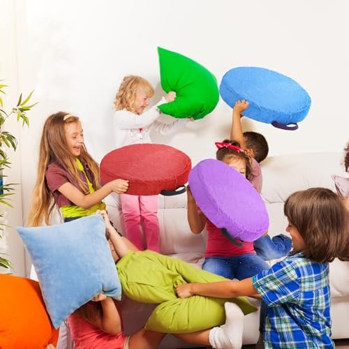 HOMBYS 6-Piece Furry Floor Cushion for Kids and Toddlers