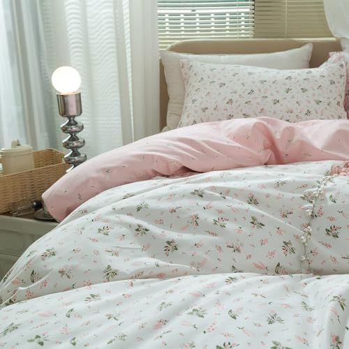AMWAN Floral Duvet Cover Queen Set